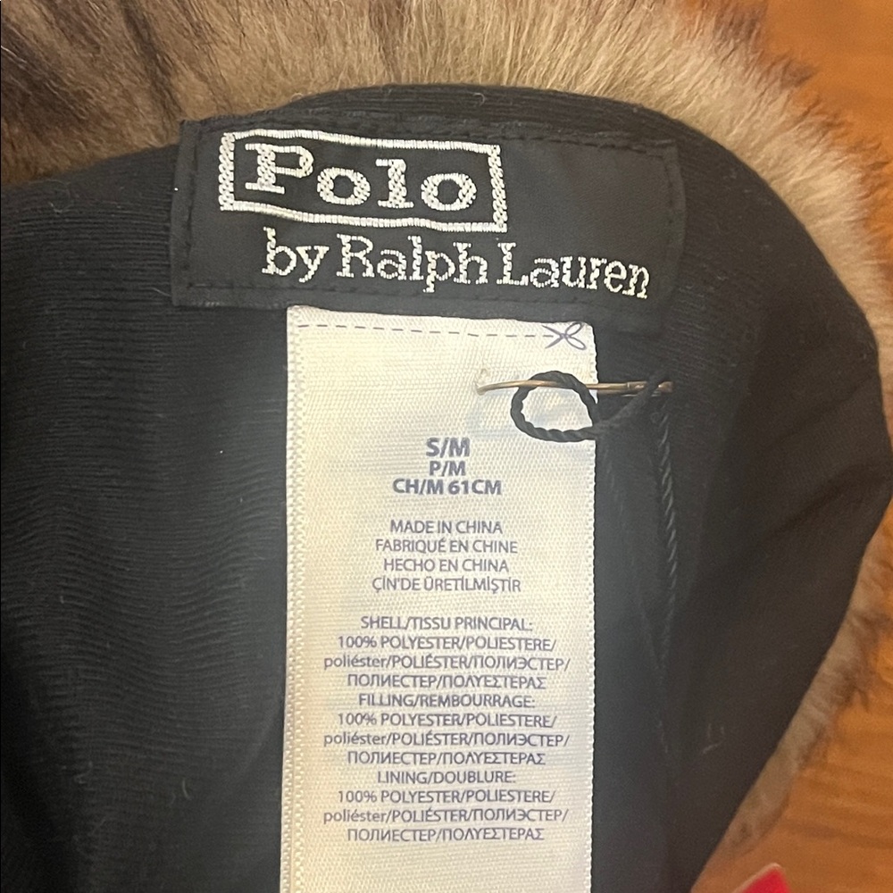 Polo Ralph Lauren Puffer Trapper Hat 1992 P Wing Stadium USA Winter Small / Med - Picture 14 of 16